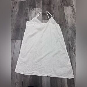 Wilfred Free Slip Dress White Aritzia Cami Neutral Asymmetrical Medium READ